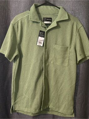 Target Light Green Short-Sleeve Button Down Camp Shirt
